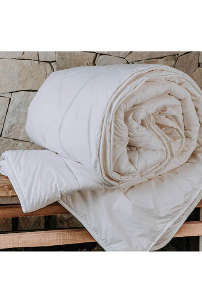 BARANO YUSSİ لحاف صوف خروف نقي 100% مزدوج مقاس 195x215 سم 3000 جرام