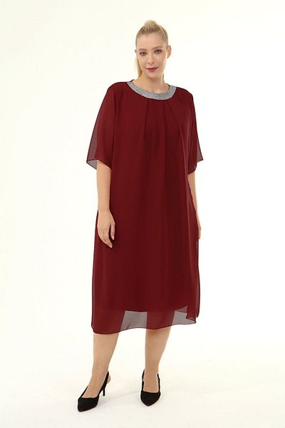 modayız Plus Size Chiffon Dress 16e-1862