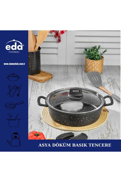 Eda 22 No Döküm Asya Basık Tencere