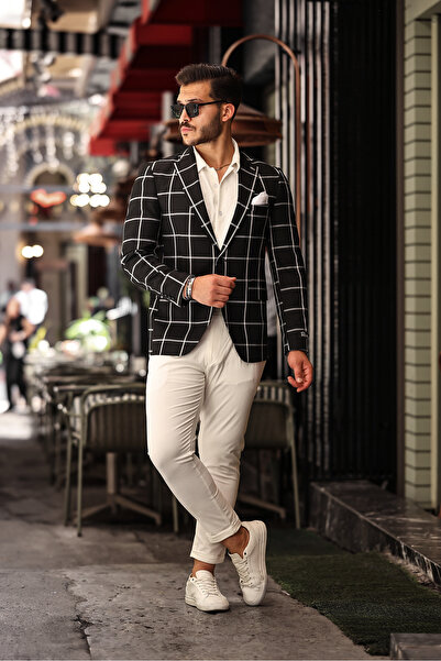 BERDA Italian Style Mono Collar Blazer Jacket Men