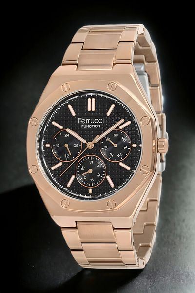 Ferrucci Function Active Men's Watch Fcf.12715Fm.05 Rose Color Sdfer128