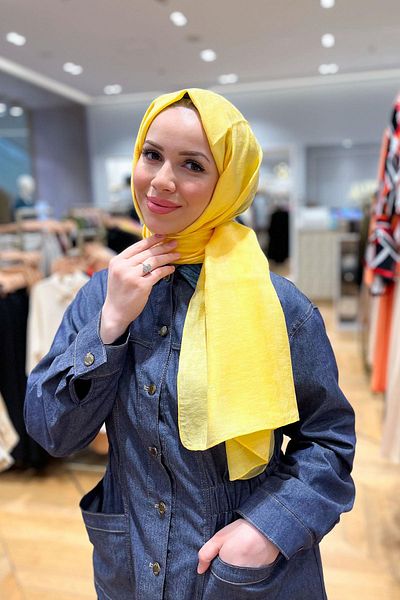 Armine Trend Lia Shawl - Cotton - ATS1LIA-2341 - Yellow