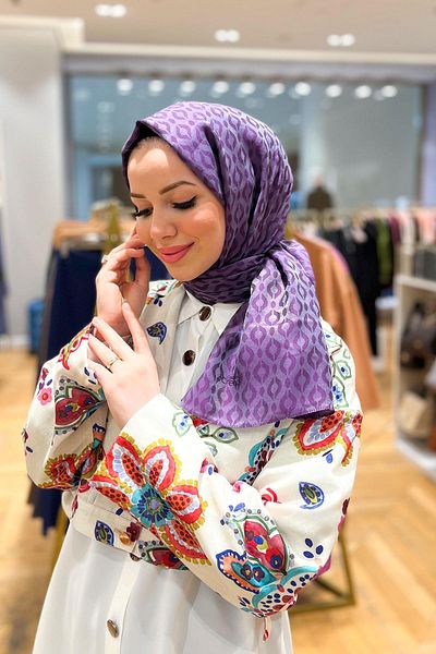 Armine Şal Trend Lia - Bumbac - Ats2lıa-2339 - Mov