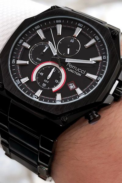 Ferrucci Steel Cord Function Black New Season Men's Wristwatch Sdfer075