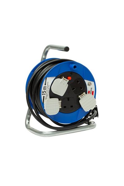 Brennenstuhl 3-Way Socket Compact Cable Reel 15m
