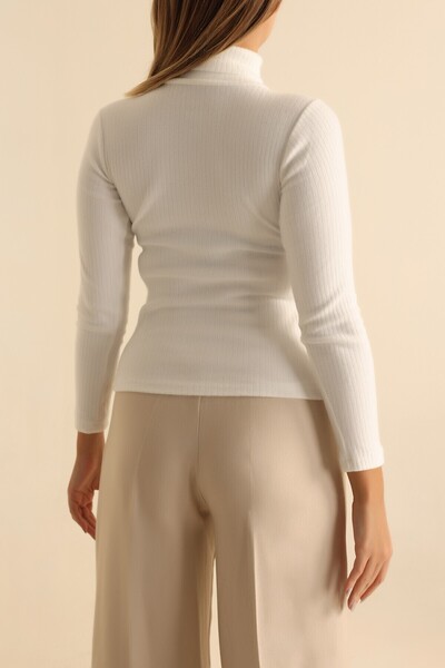 Aslında Look Ribbed Knitwear Long Sleeve Throat Slim Fit Bady - Pictures Have Reference - Close Fit Body Wraps