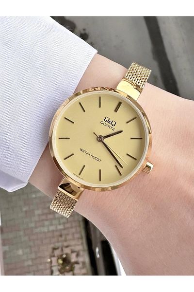 Q&Q Women's Wicker Cord Wristwatch