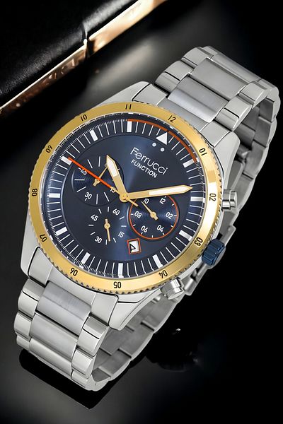 Ferrucci Men's Watch - 3Atm, Silver-Gold Color, Fc.13907Tm.04 Sdfer133 - Fc13907Tm.04 Sdfer133