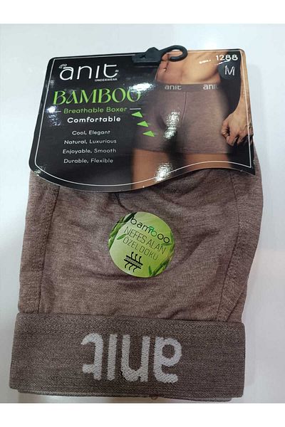 Anıt 5 τεμάχια μονόχρωμη Lycra Breathable Bamboo Ανδρικό μπόξερ 96% Bamboo 4% Lycra