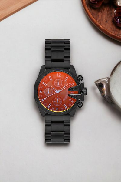 COMMES Women's Black Watch - Steel Band, Functions Active, Crono Glass Sdcms033
