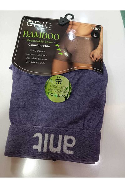 Anıt 6 τεμάχια μονόχρωμο Lycra Breathable Bamboo Ανδρικό μπόξερ 96% Bamboo 4% Lycra