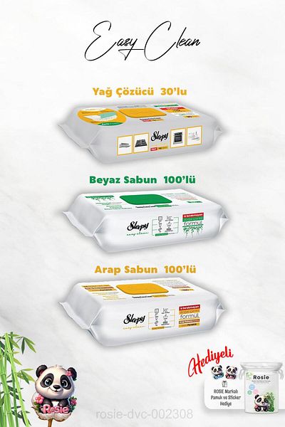 Sleepy Sleepy 100S and Rosie Gift - White and Arab Soap, Degreasing 30S Cleaning Towels