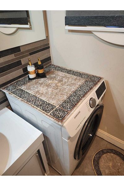 YTR HOME Πλένεται πλυντήριο ρούχων Κάλυμμα στεγνωτηρίου προστατευτικό χαλάκι αντιολισθητικό κουκκίδα βάσης