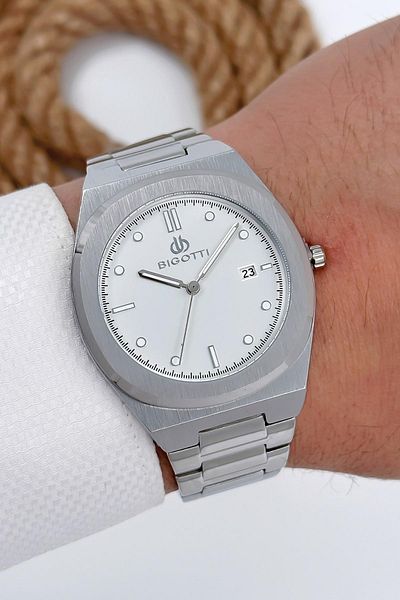 Bigotti Men's Wristwatch All Functions Active Silver-white Sdb004