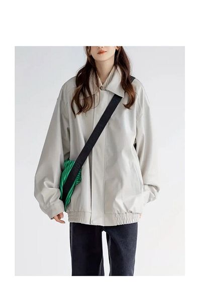 BASEL.CO ΓΥΝΑΙΚΕΙΟ PREMIUM OVERSIZE ΔΕΡΜΑΤΙΝΟ ΜΠΟΥΦΑΝ BOMBER