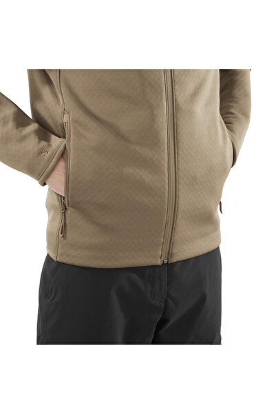 Salomon Sntial Midfleece Fz m Shitake Men's Polar Lc 2329100