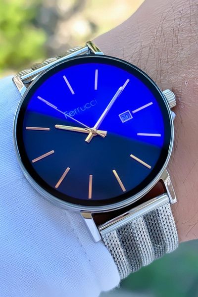 Ferrucci Men's Wristwatch with Calendar Steel Cord 3 Atm Water Resistant Bracelet Gift