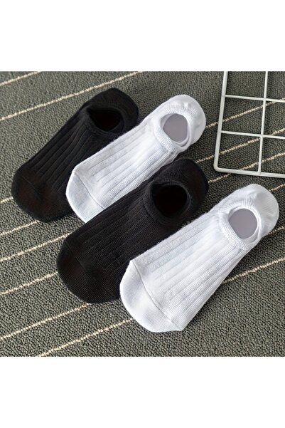 çorapmanya 9 Pairs of Derby Patterned Women's Multicolor Invisible Sneaker Socks