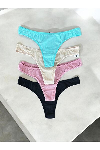 Papatya 4'lü Düşük Bel Kadın String