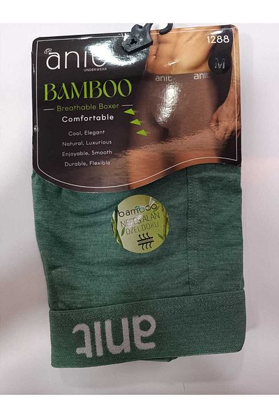 Anıt 6 τεμάχια μονόχρωμο Lycra Breathable Bamboo Ανδρικό μπόξερ 96% Bamboo 4% Lycra