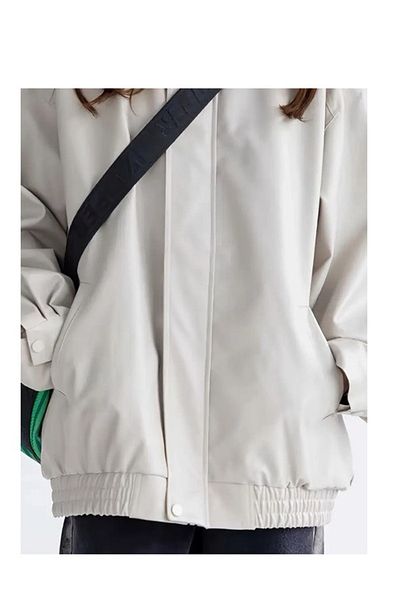BASEL.CO ΓΥΝΑΙΚΕΙΟ PREMIUM OVERSIZE ΔΕΡΜΑΤΙΝΟ ΜΠΟΥΦΑΝ BOMBER