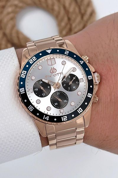 Bigotti Men's Wristwatch All Functions Active Rose Gold Sdb003