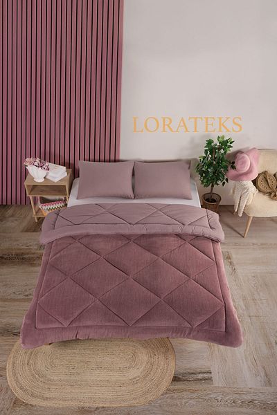 Lorateks Elisa Wellsoft Double Sided Luxury Quilt Set - King Size Pillow and Sleeping Set