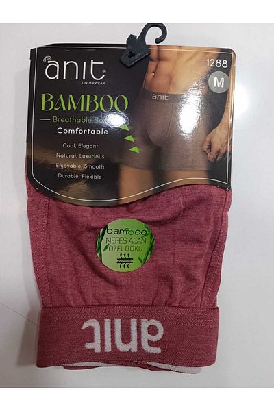 Anıt 5 Pcs Solid Color Lycra Breathable Bamboo Men's Boxers 96% Bamboo 4% Lycra