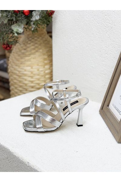 NUR KARACA 25Y8373 PANTOFI CU TOC DE 9CM CU BANDA CRUZATA FEMEI