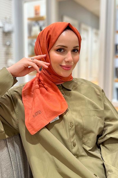 Armine Pomegranate Flower Patterned Cotton Seher Shawl - 24038