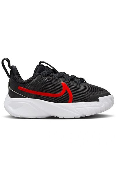 Nike Star Runner 4 Nn Se (TD) Pantofi de alergare pentru copii, cu șireturi elastice, negri