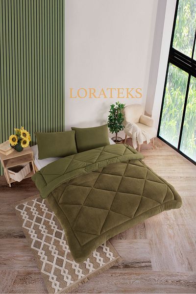 Lorateks طقم لحاف فاخر مزدوج من إليسا ويلسوفت - طقم نوم مع وسادة وغطاء على الوجهين