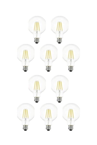 Edison Beyaz Led Rustik Dekoratif Ampul Vintage Aydınlatma 10lu Paket 6500k