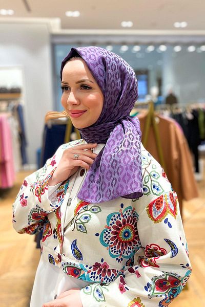 Armine Şal Trend Lia - Bumbac - Ats2lıa-2339 - Mov