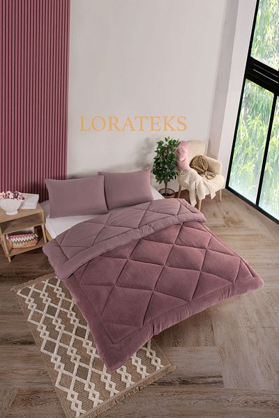 Lorateks طقم لحاف فاخر مزدوج من إليسا ويلسوفت - طقم نوم مع وسادة وغطاء على الوجهين