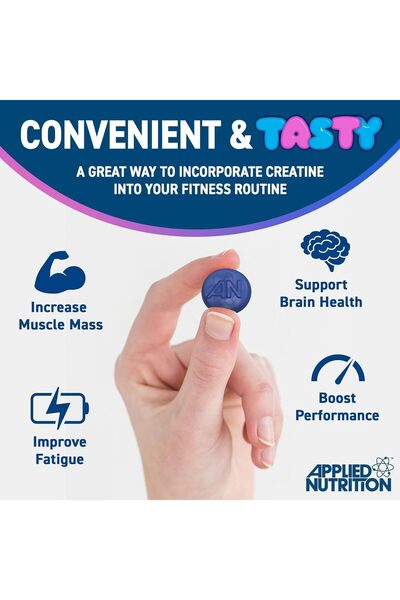 applied nutrition Creatine Gummies 3000mg - 80 Chewable Vegan Gummies (Blackcurrant Millions)