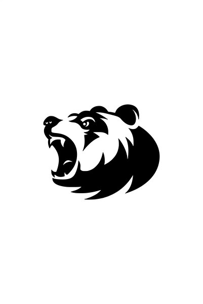 Generic Brand Roaring Bear Side Sticker 10 X 9 cm