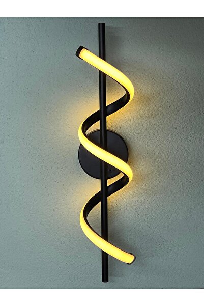 Genel Markalar BURGU ŞARJLI DUVAR APLİK SİYAH KASA GÜNIŞIĞI 3000K