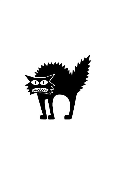 Generic Brand Yoke Cat Wall Decor Sticker 40 X 40 cm