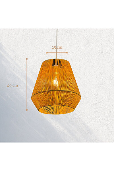 Maison Avf Limni Rafya Geçişli Rustik Mekan Avize Sarkıt Tasarım Aydınlatma