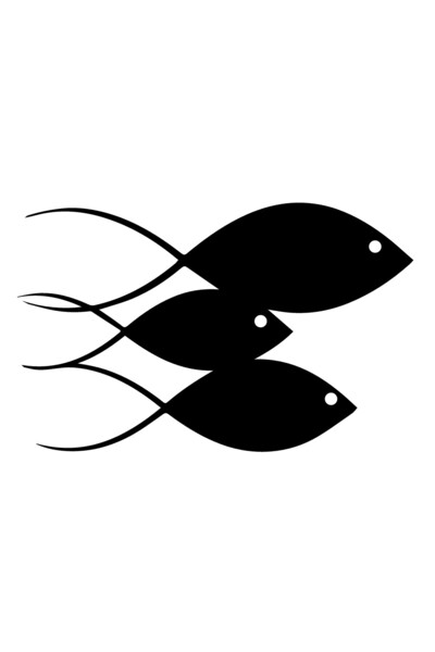 TeOraStore ملصق عائلة السمك 20 × 12 سم