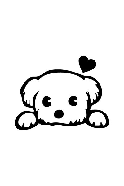 Generic Brand Hearted Dog Wall Decor Quality Quality Sticker 40 X 32 cm