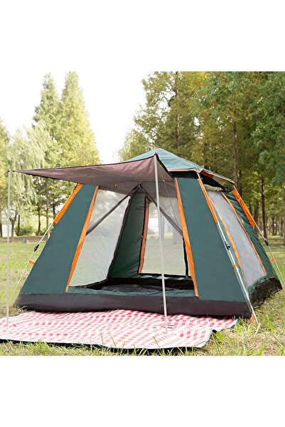 MUBX 6 Kişilik Otomatik Kamp Çadırı Çift Kapılı Tenteli Sineklikli Gölgelikli...