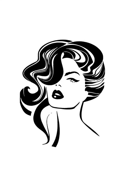 Generic Brand Vintage Woman Wall Decor Quality Quality Sticker 40 X 52 cm