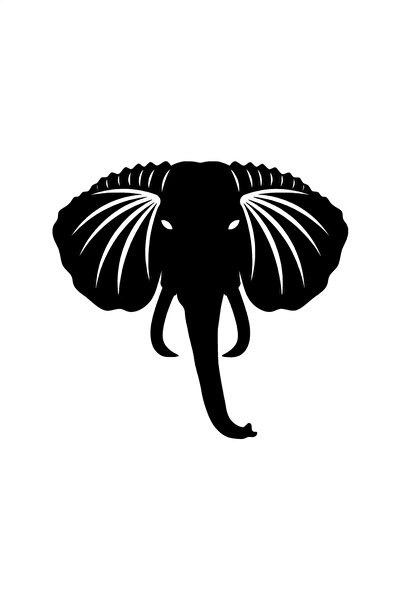 habune ملصق ديكور حائط على شكل فيل غاضب، جودة A+، مقاس 40 × 36 سم، متين