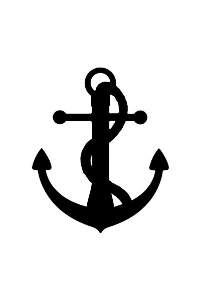 Generic Brand Rope Wrapped Anchor Wall Decor Quality Quality Sticker 40 X 48 cm