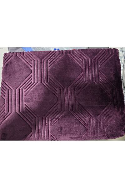 Özdilek Trendy Art Deco Plum Double Blanket