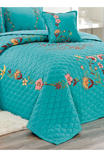 Generic Floral Compressed Comforter Set, 160 x 210 cm Twin Size Reversible 4 pcs Bedding Set, Multicolor