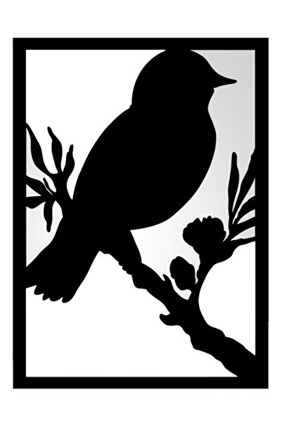 Generic Brand Bird on Branch Wall Decor Quality Quality Sticker 30 X 45 cm