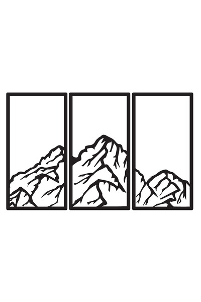 BİLGİMOLA ملصق ديكور جداري لمنظر الجبل من النافذة مقاس 70 × 32 سم